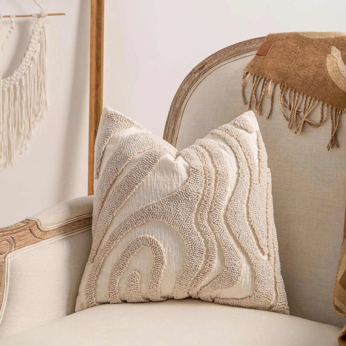 Modern Chenille Throw Pillow Cover