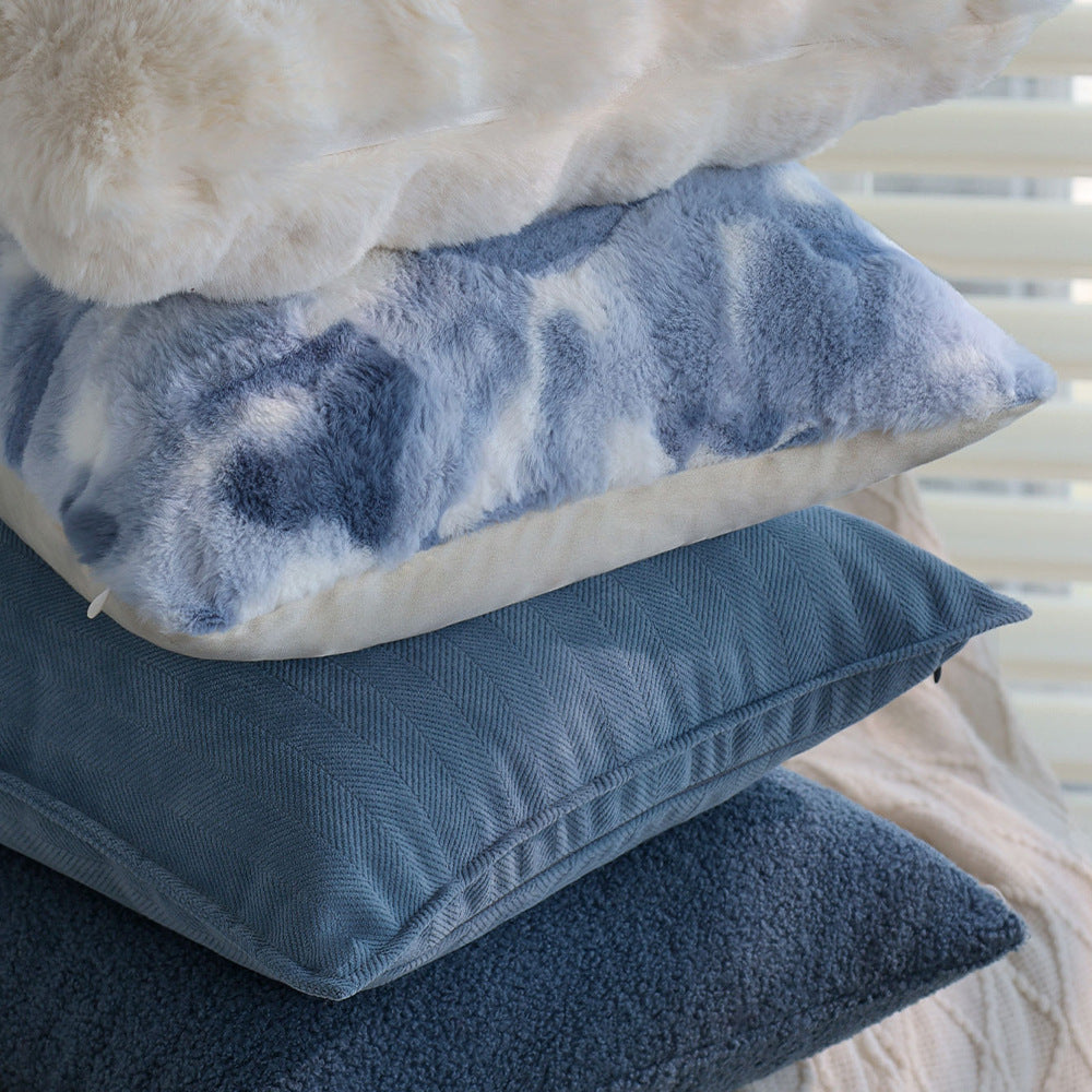 Modern Plush Decorative Cushion Cover Square Throw Pillow Cover