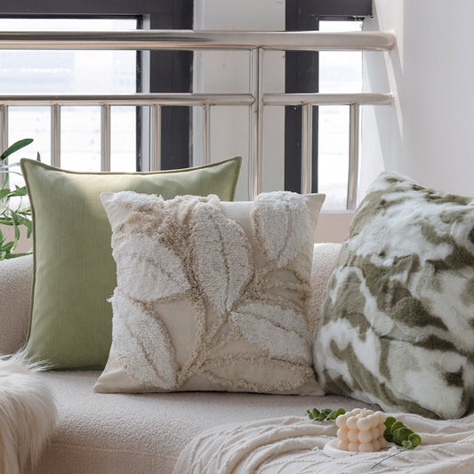 Modern Chenille Jacquard Cushion Cover Decorative Square Throw Pillow Cover