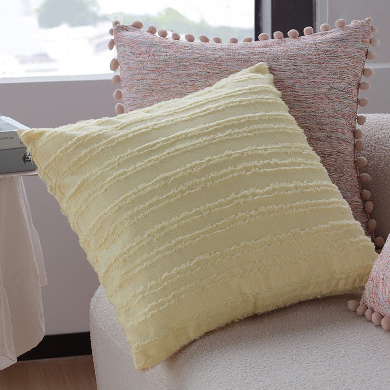 Modern Pom-Pom Edge Cushion Cover Decorative Throw Pillow Cover