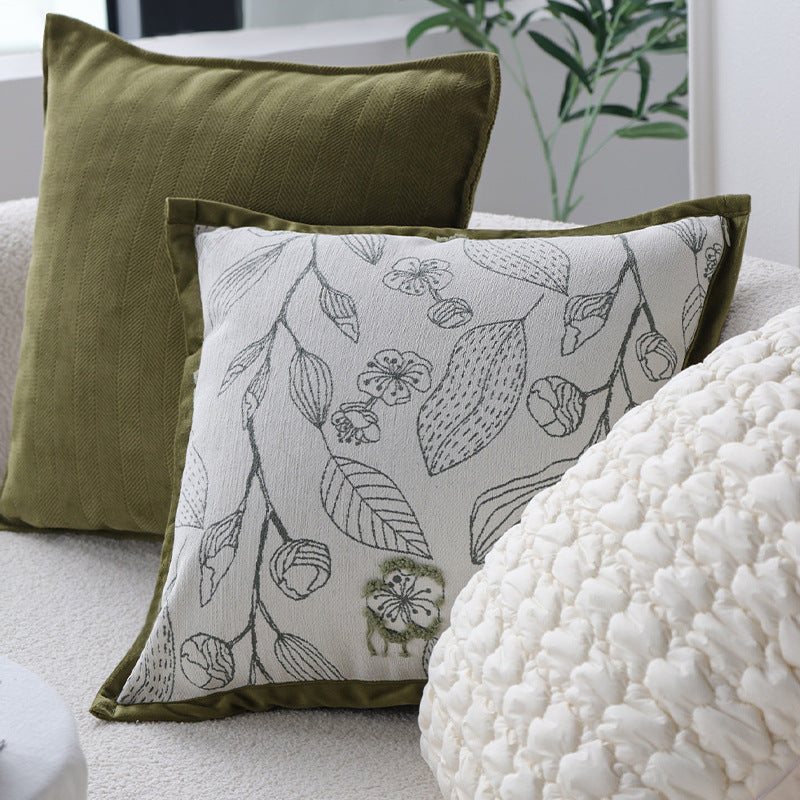 Modern Chenille Jacquard Cushion Cover Decorative Square Throw Pillow Cover