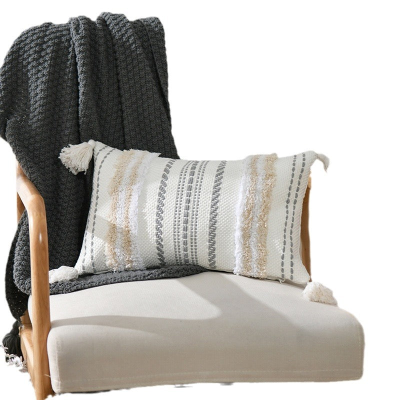 Modern Woven Tassel Cushion Cover Decorative Throw Pillow Cover for Sofa Living Room Bedroom