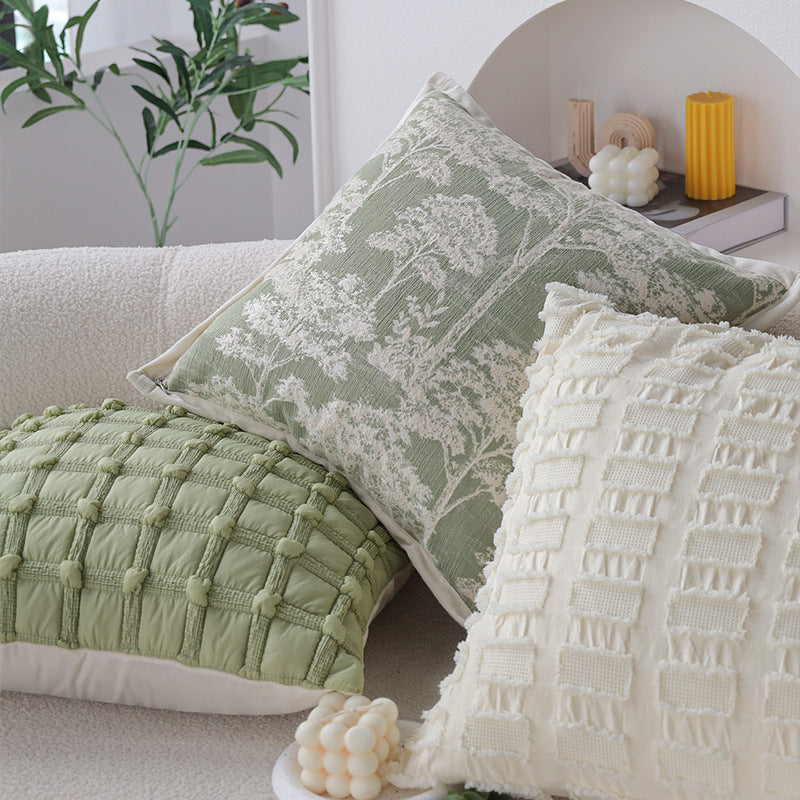 Modern Chenille Jacquard Cushion Cover Decorative Square Throw Pillow Cover