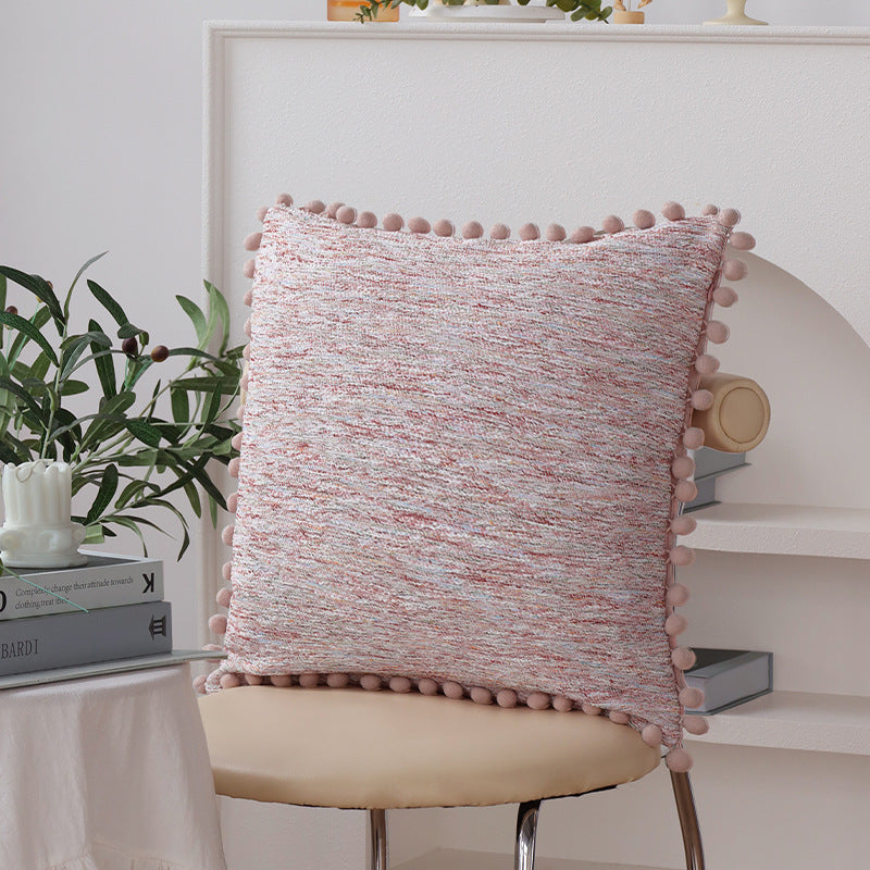 Modern Pom-Pom Edge Cushion Cover Decorative Throw Pillow Cover