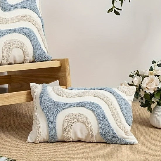 Modern Striped Decorative Cushion Cover Square Throw Pillow Cover for Sofa Living Room Bedroom