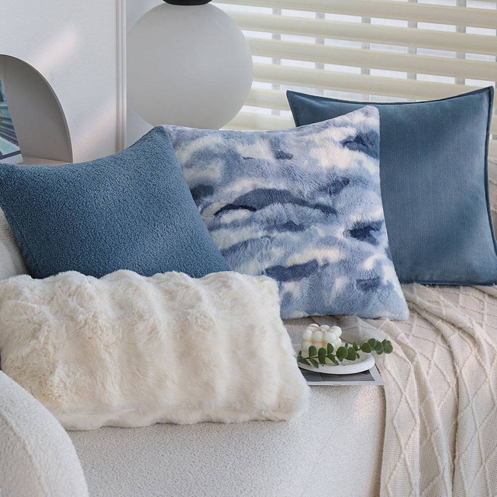 Modern Plush Decorative Cushion Cover Square Throw Pillow Cover