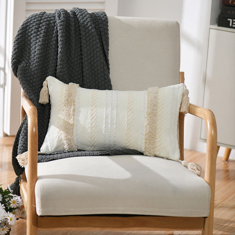 Modern Woven Tassel Cushion Cover Decorative Throw Pillow Cover for Sofa Living Room Bedroom