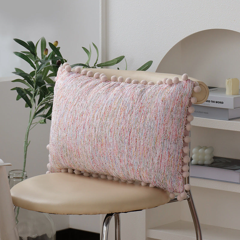 Modern Pom-Pom Edge Cushion Cover Decorative Throw Pillow Cover