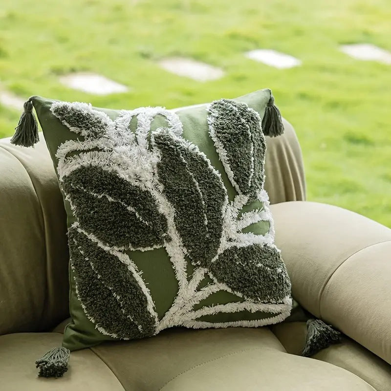 Modern Chenille Jacquard Cushion Cover Decorative Square Throw Pillow Cover