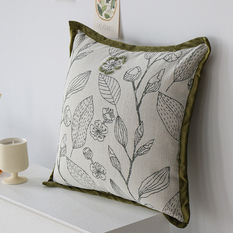 Modern Chenille Jacquard Cushion Cover Decorative Square Throw Pillow Cover